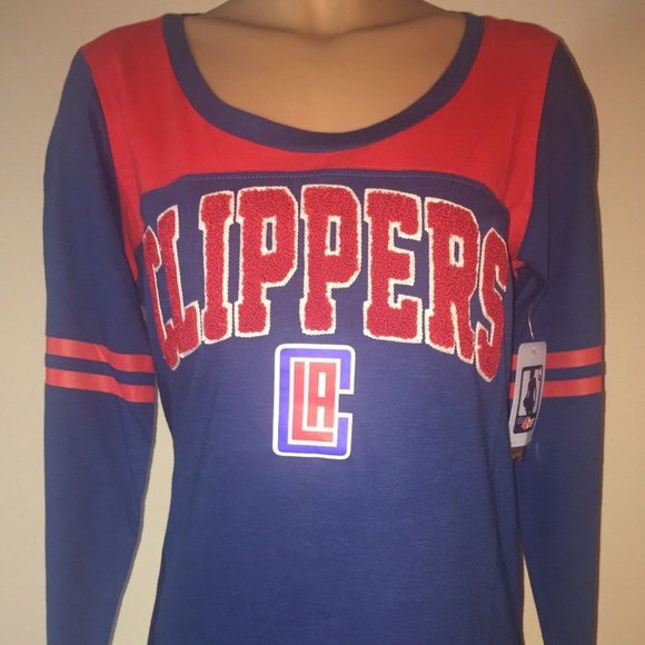 LOS ANGELES CLIPPERS 5th & Ocean Long-Sleeve Shirt - Picture 2 of 4